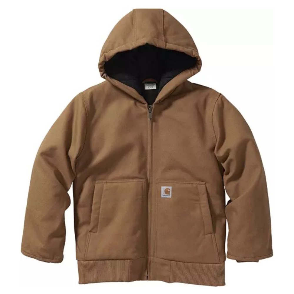 Carhartt Tan Hooded Zip-Up Jacket